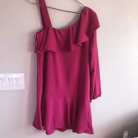 NWT skies are blue ruffle pink mini dress medium - Picture 4 of 4